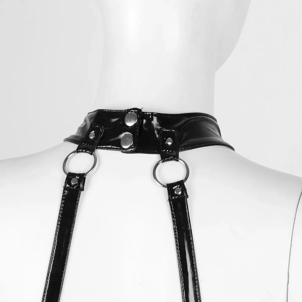 Trouble Lover Crotchless Latex Teddies-KN258