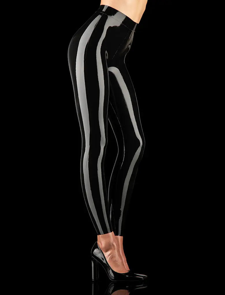Latex Black Leggings-KN252