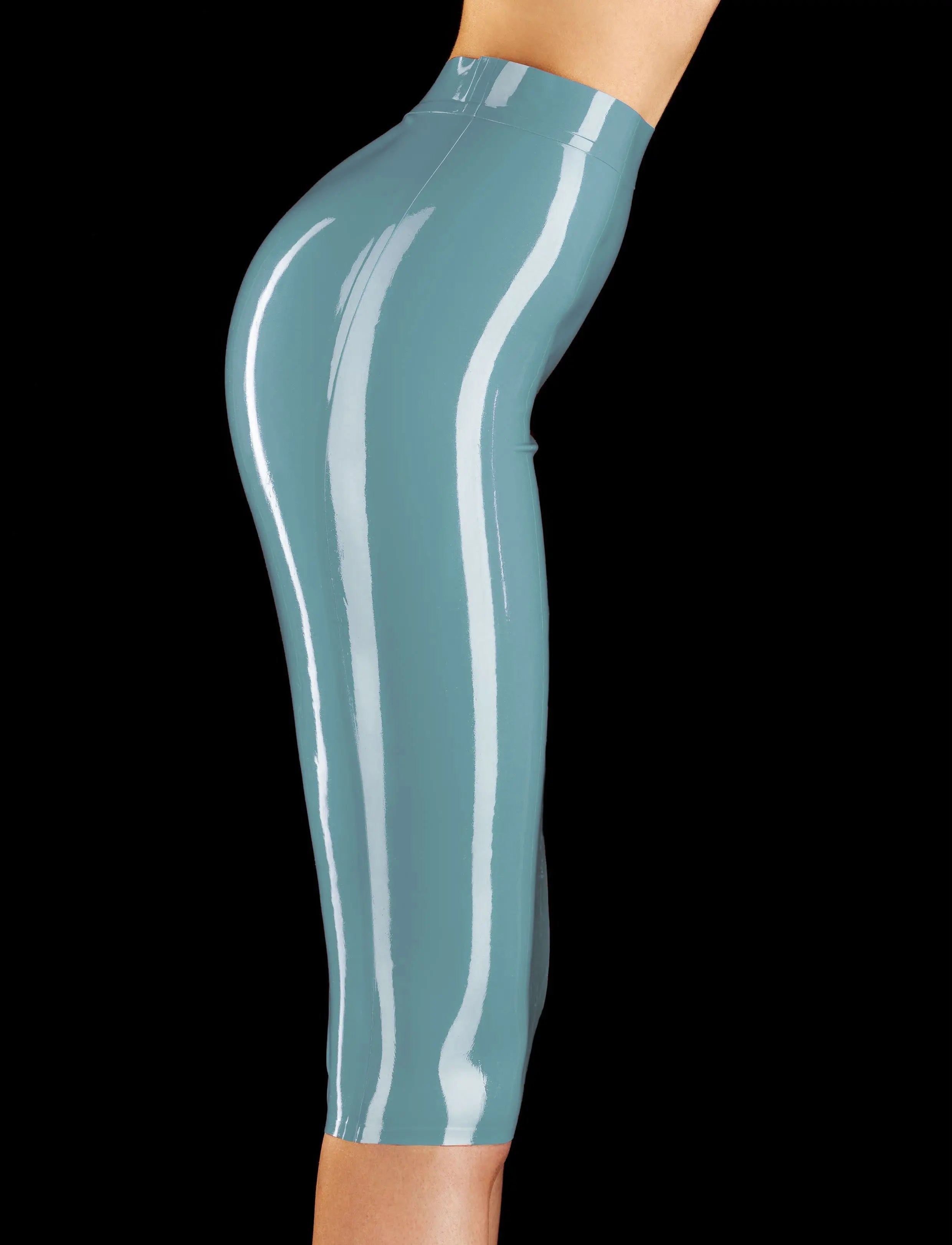 Latex Blue Skirt-KN231