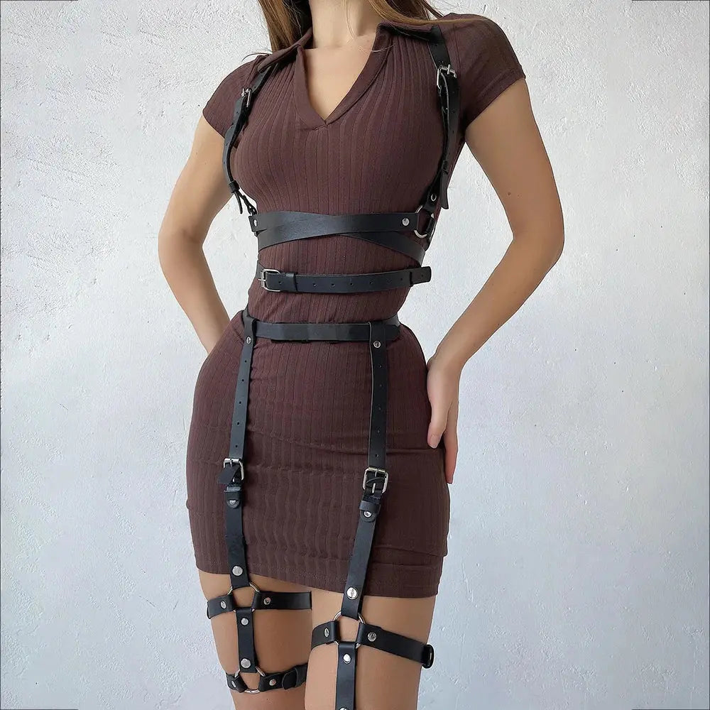 Kana™Midnight Temptation Leather Set-KN182