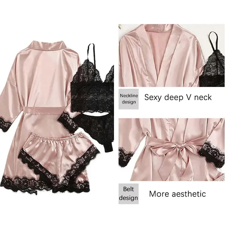 Kana™ Serene Silk Satin Sleepwear Set-KN278