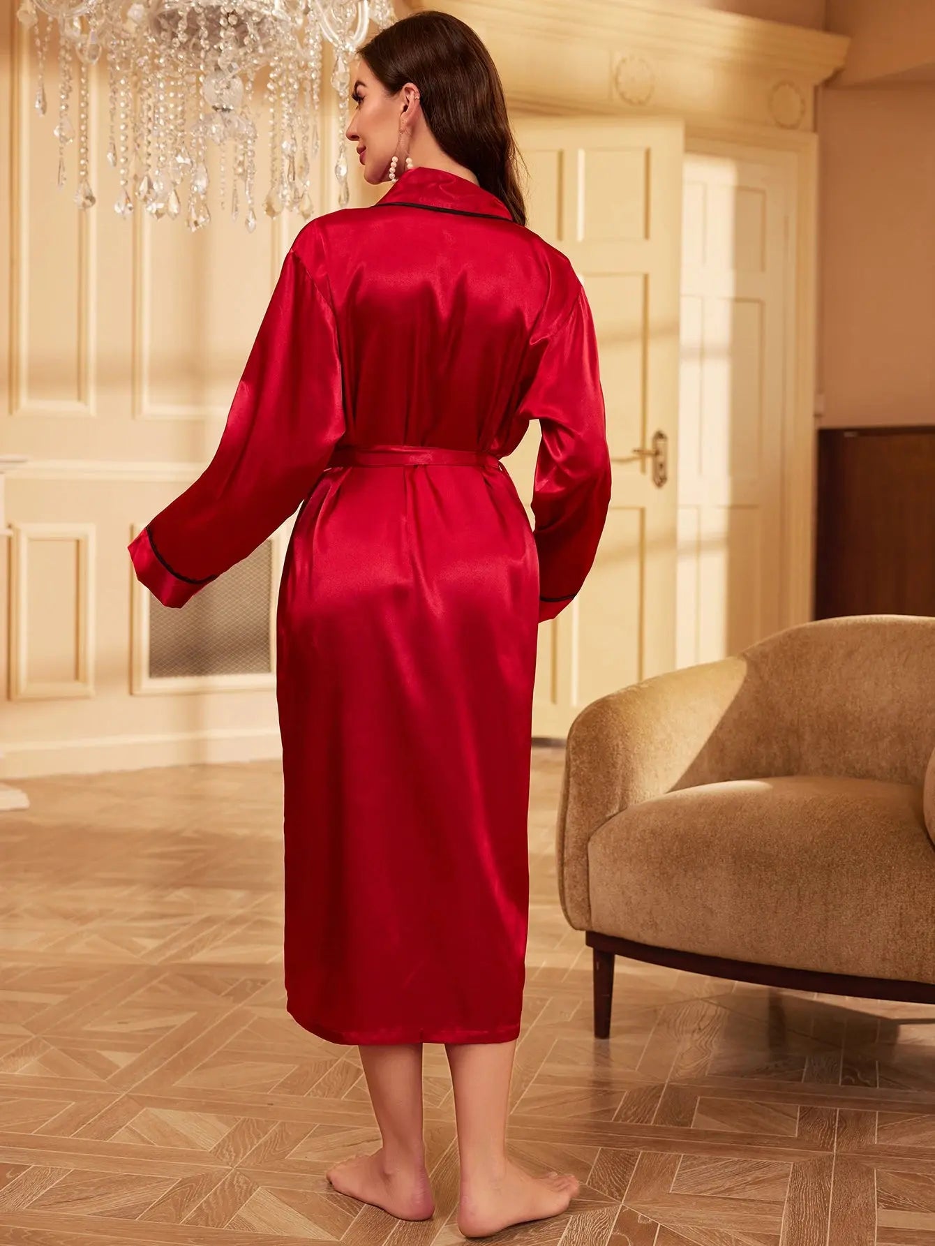 Kana™Elegant Satin Night Robe-KN290