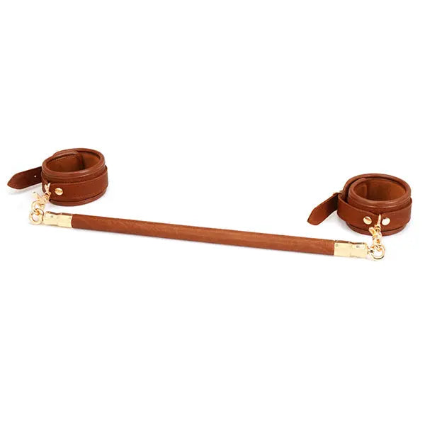 Kana™Brown Leather Bar Restraints-KN201