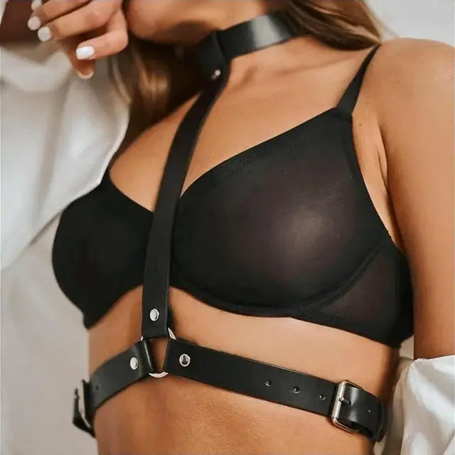 Kana™Sabrina Leather Top-KN181