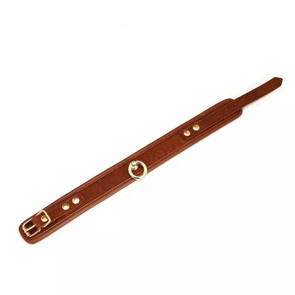 Kana™ Brown Leather Collar & Leash-KN192